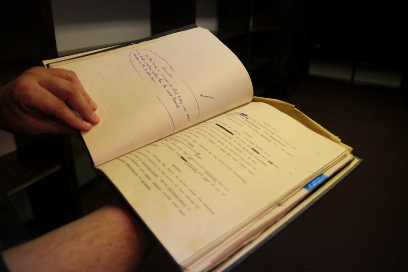 Screenplay with annotations